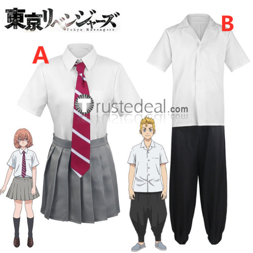Tokyo Revengers Hinata Tachibana Hanagaki Takemichi School Cosplay Costumes