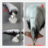 Nurarihyon no Mago Rikuo Nura Black Pale Blue White Cosplay Wig