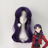 Neon Genesis Evangelion Misato Katsuragi Purple Curly Cosplay Wigs