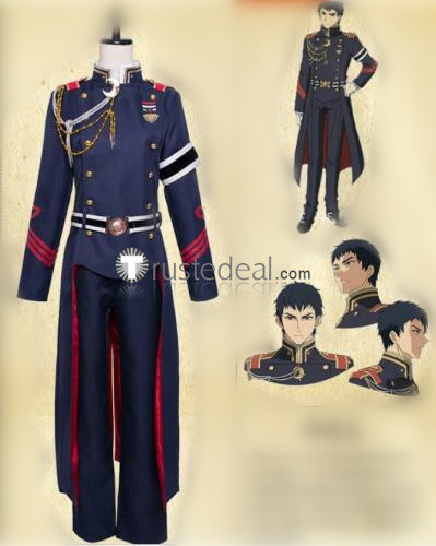 Seraph of the End Owari no Serafu Kureto Hiragi Military Uniform Black Blue Cosplay Costumes