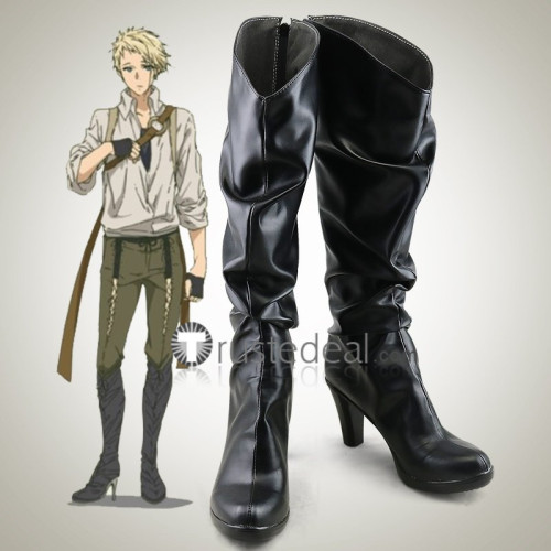 Violet Evergarden Benedict Blue Black Cosplay Shoes Boots
