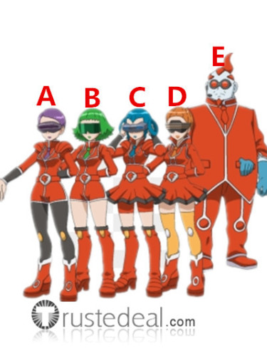 Pokemon XY Team Flare Scientists Bryony Aliana Celosia Mable Xeros Red Orange Cosplay Shoes Boots