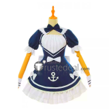 Vtuber Virtual YouTuber Minato Aqua Blue White Ookami Mio Cosplay Costumes
