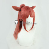 Final Fantasy XIV 14 Catgirl Red Black Brown White Cosplay Wigs Ponytail Ears