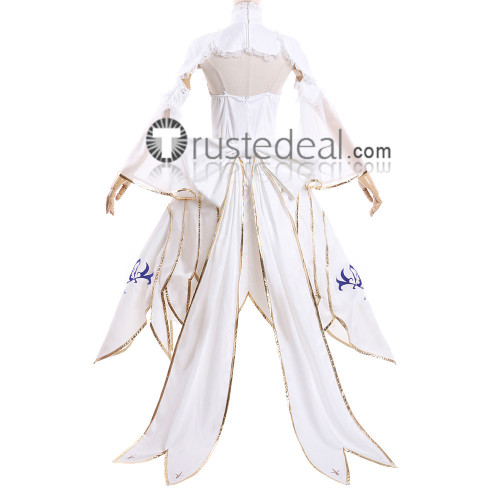 Fate Grand Order FGO Ruler Jeanne d'Arc Prove Sprite White Cosplay Costume