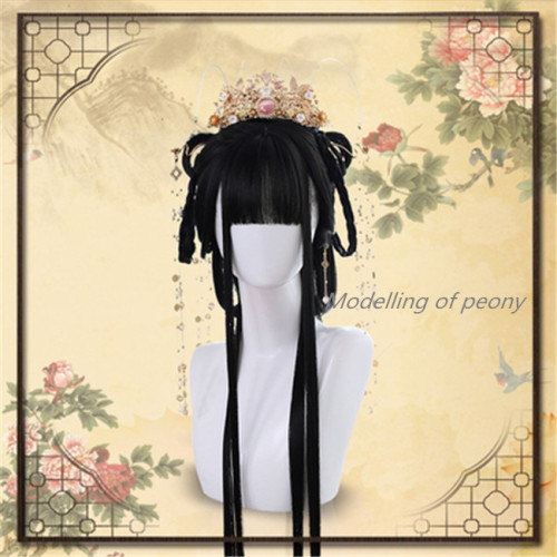 Dalao Home~Moss Long Straight Antique Hanfu Lolita Wig