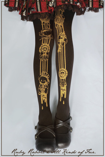 Ruby Rabbit~Chocoteddy 120D Velvet Lolita Tights