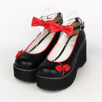 Angelic Imprint- Beautiful Bow Embroidery Qi Lolita High Platform Shoes