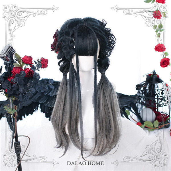 Dalao Home ~Canglan Lolita Long Curly Wigs