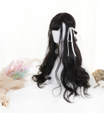 Sylvia 65cm Black Gental Wavy Wig