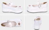 Angelic Imprint- Heart Shaped Embroidery -Sweet Lolita Shoes