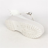 Angelic Imprint- Sweet T-shaped Straps Lolita High Platform Shoes with Detachable Angel Wings