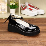 Angelic Imprint- Sweet T-shaped Straps Lolita High Platform Shoes with Detachable Angel Wings