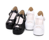 Angelic Imprint- Heart Shaped Embroidery -Sweet Lolita Shoes