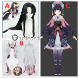 Genshin Impact Arataki Itto Yunjin Yun Jin Sasayuri Shenhe Silver Black Purple Cosplay Wigs