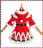 Genshin Impact Barbara Santa Red Christmas Holiday Cosplay Costume