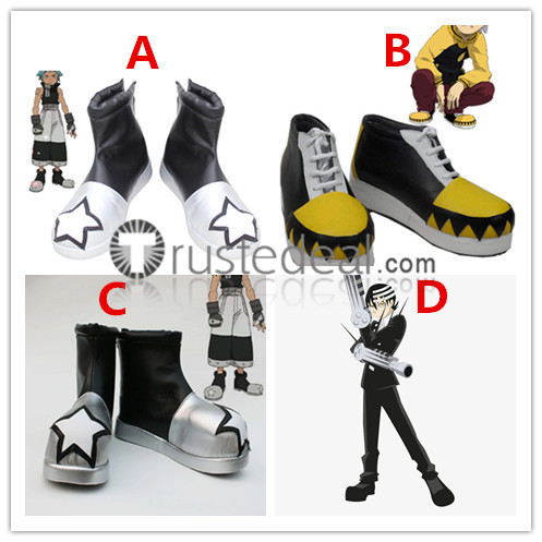 Soul Eater Soul Evans Death the Kid Black Star Cosplay Shoes Boots