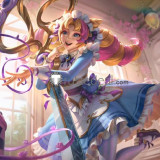 League of Legends LOL Cafe Cuties New Skin Annie Soraka Sivir Gwen Pink Blonde Green Cosplay Wig