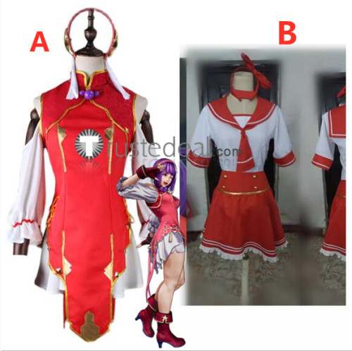 The King of Fighters Athena Asamiya Sailor Uniform Cosplay Costumes