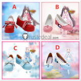 Nekopara Chocola Vanilla Maid Red Pink Blue Cosplay Lolita Shoes Heels