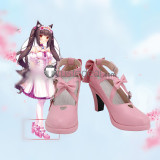Nekopara Chocola Cinnamon Coconut Maid Purple Pink Green Cosplay Shoes Heels