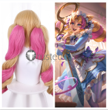 League of Legends LOL Cafe Cuties New Skin Annie Soraka Sivir Gwen Pink Blonde Green Cosplay Wig