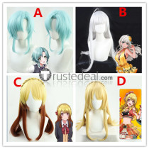 D4DJ Dig Delight Direct Drive DJ Hanamaki Towa Aimoto Rinku Matsuyama Dalia White Blue Cosplay Wigs