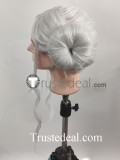 Fire Emblem Three Houses Flayn Edelgard Princess Time Skip Silver Grey White Green Styled Cosplay Wig