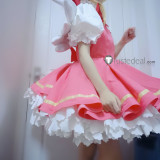 Cardcaptor Sakura Kinomoto Lolita Dress Pink Cosplay Costume