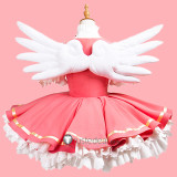 Cardcaptor Sakura Kinomoto Lolita Dress Pink Cosplay Costume