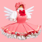 Cardcaptor Sakura Kinomoto Lolita Dress Pink Cosplay Costume