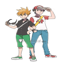 Pokemon Sun and Moon Trainer Red and Blue Cosplay Costumes