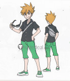 Pokemon Sun and Moon Trainer Red and Blue Cosplay Costumes