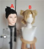 Naruto Shikamaru Temari Nara Black Blonde Styled Cosplay Wig