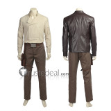 Star Wars Episode 8 Poe Dameron Brown Pleather Jacket Cosplay Costume