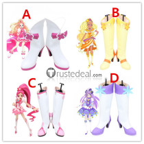 Pretty Cure Precure Amamiya Elena Cure Soleil Twinkle Cure Selene Cure Blossom Cure Flora Cosplay Boots Shoes