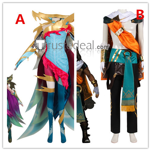 League of Legends LOL Akshan Fae Dragon Ashe Cosplay Costumes