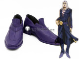 Jojo's Bizarre Adventure Vento Aureo 5 Leone Abbacchio Purple Cosplay Shoes Boots