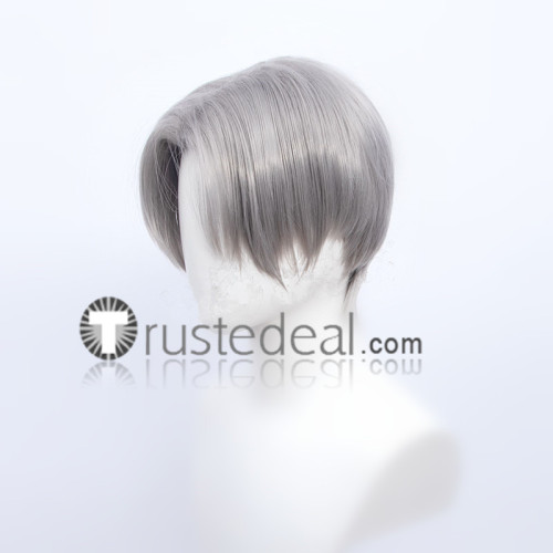 Dissidia Final Fantasy NT Locke Cole Lock Assassin Silver Grey Cosplay Wigs