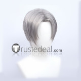 Dissidia Final Fantasy NT Locke Cole Lock Assassin Silver Grey Cosplay Wigs
