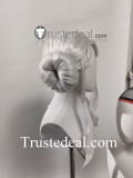 Fire Emblem Three Houses Flayn Edelgard Princess Time Skip Silver Grey White Green Styled Cosplay Wig