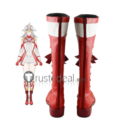 Ultraman Mebius Glitter Version Female Genderbend Red Cosplay Shoes Boots