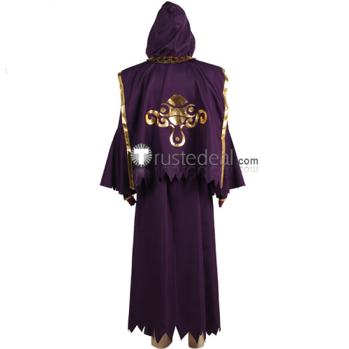 The Legend of Zelda Hyrule Warriors Age of Calamity Sorcerer Astor Purple Cosplay Costume