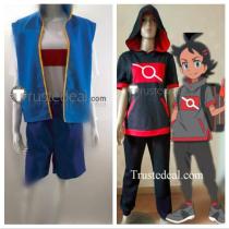 Pokemon Sword and Shield Anime Ash Gou Goh Cosplay Costumes