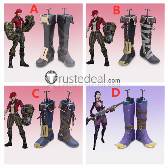 League of Legends LOL Arcane VI Caitlyn Kiramman Cosplay Shoes Boots