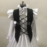 Shaman King Iron Maiden Jeanne Victorian-era White Black Cosplay Costume
