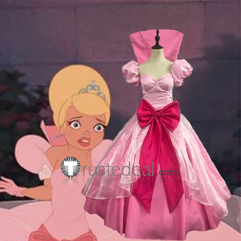 open lace back dress Princess And The Frog Princess Charlotte Pink Dress Cosplay Costume,Frog  Princess Dress – Abcosplay main image 0