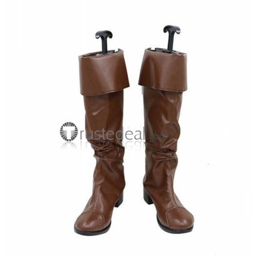 Jojo's Bizarre Adventure Battle Tendency Joseph Joestar Brown Black Cosplay Shoes Boots