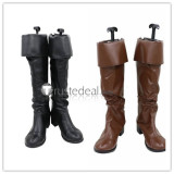 Jojo's Bizarre Adventure Battle Tendency Joseph Joestar Brown Black Cosplay Shoes Boots