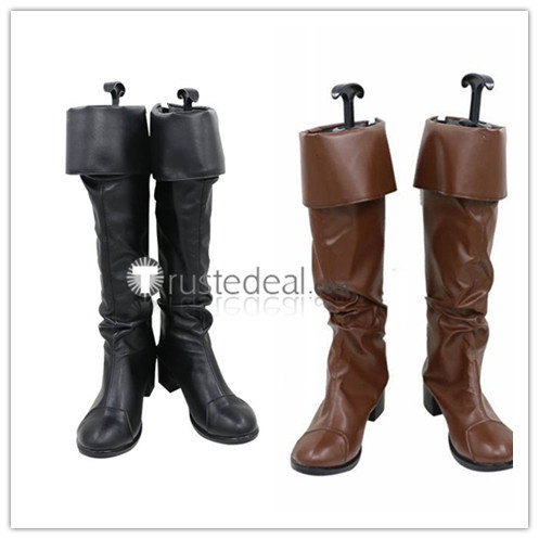 Jojo's Bizarre Adventure Battle Tendency Joseph Joestar Brown Black Cosplay Shoes Boots